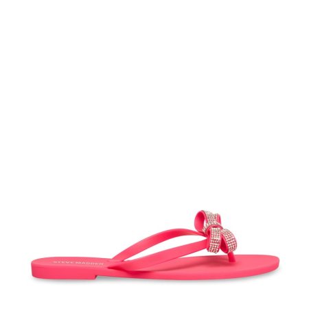 Pink Steve Madden Leanne Women's Flip Flops | PH 1624ZGA